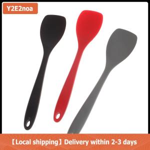 【Local shipping】 Cấp thực phẩm Silicone thìa Thìa chịu nhiệt nấu ăn muỗng không dính nướng scraper khuấy scooping salad trộn muỗng