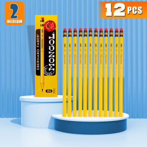 Mongol Pencils 12pcs Per Pack Smooth Writing HB Graphite for School Office Exam Drawing Supplies Durable Eraser Included