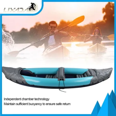 LIXADA Folding Kayak Inflatable Kayak Water Resistant Thickened Strong Load Bearing Anti Aging for Rafting for Fishing