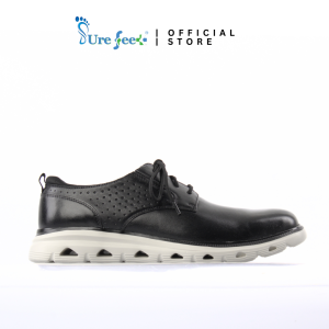 SURE FEET Men’s Leather Casual Lace-Up Shoes | Comfortable & Durable for Daily Wear | Genuine 100% Leather