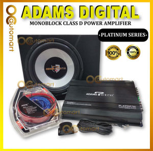 Adams Digital Set MonoBlock Amplifier 12 Inch Woofer With Box Adams Digital mono block Amp and Subwoofer