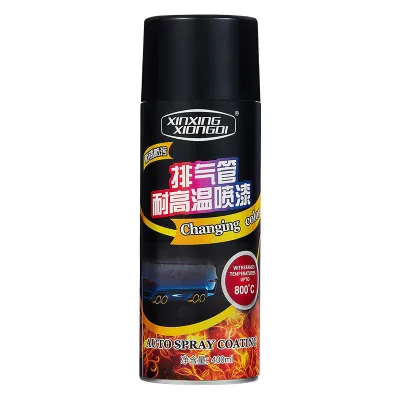 🛡️【800℃ทนไฟ】สีสเปรย์กันร้อน 450ml ใช้กับเครื่องจักร-ท่อไอเสีย ไม่ลอกไม่ตก
