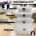 PLASTIC FOOD KEEPER / CLEAR FOOD CONTAINER / / FOOD STORAGE / FOOD LUNCH BOX / BAUNAN #UG. 