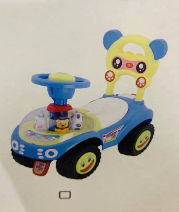 Blue Panda Ride-On Car for Kids – Fun Push & Foot-to-Floor Toy