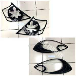 PAKET / SATUAN GARNISH HITAM DEPAN BELAKANG BRIO LAMA 2011-2016 LIST HITAM LAMPU UTAMA MOBIL BRIO LAMA