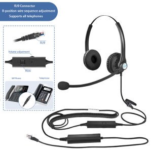 ชุดหูฟังเสียง A26ที่ชัดเจนลดเสียงรบกวนด้วยการควบคุมด้วยเสียงโทรศัพท์พร้อมชุดหูฟังโทรศัพท์ชุดหูฟังจิบเหมาะสำหรับพีซี/โทรศัพท์/แล็ปท็อป/สำนักงานบ้าน