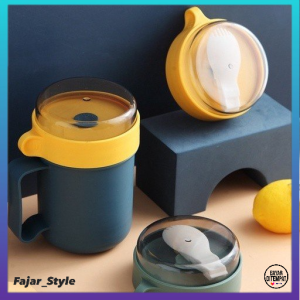 Termos cup free garpu portable wadah bekal makanan berkuah kapasitas 500 ml cup multifungsi