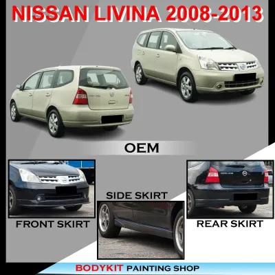 NISSAN GRAND LIVINA 2008-2013 OE STYLE FULLSET SKIRTING (FRONT SKIRT SIDE SKIRT REAR SKIRT) PU GETAH/ABS