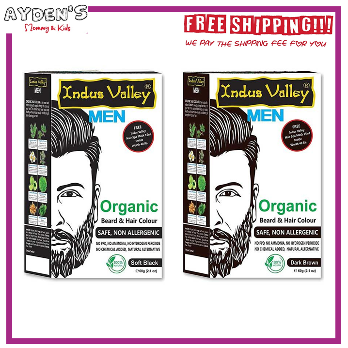 Indus Valley Men Henna Organic Beard And Hair Color Halal Lazada