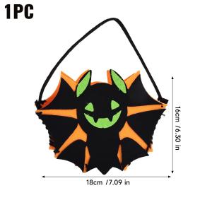 YESPERY 4Pcs Cartoon Halloween Candy Bag DIY Material Trick or Treat Handle Bag Halloween Decoration Gift Storage Basket Children Favor