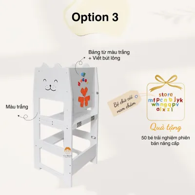 Ghế đứng bếp cho bé ghế đứng cho bé rửa tay 3in1 Standing Tower tháp hỗ trợ Uydecor gỗ plywood nhập
