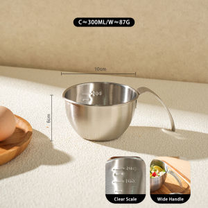 Vision 304 Stainless Steel Washing Basin Vegetable Drainage Basket Kitchen Cooking Basin with Handle Household Mixing Bowl with Colander Fruit Washing Set Versatile Camping Sierra Cup