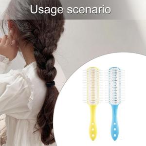 Lược chải tóc gỡ rối 9 hàng tóc bàn chải thực tế Lược Chải Tóc Lược chải tóc xoăn salon tóc bàn chải Lược tạo kiểu tóc
