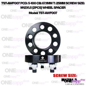 WHEEL SPACER TST-AWF007 PCD: 5-100 CB: 67.1MM T: 25MM SCREW SIZE: M12X1.5 (2PCS)