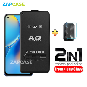 PAKET 2in1 Tempered Glass Anti Glare Oppo A74 4G Free Tempered Glass Camera Lens