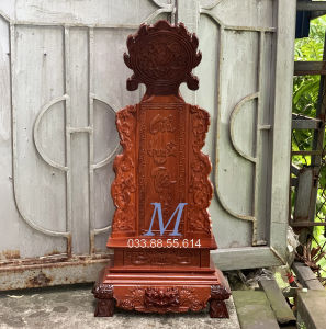 Long vị thờ cửu huyền trạm rồng song lng gỗ hương cao 41486167cm