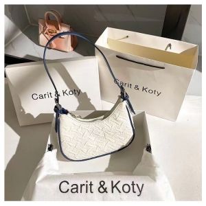 2022 baru tas wanita denim retro tas bahu jinjing half moon underarmTas VintageTas EleganTas Pesta BAO080