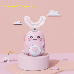 Trẻ Em Hình Chữ U Sonic Bàn Chải Đánh Răng Điện Trẻ Em Silicon Bàn Chải Đánh Răng 360 Độ Thông Minh Bàn Chải Đánh Răng Răng Răng Làm Trắng Cho Không Thấm N