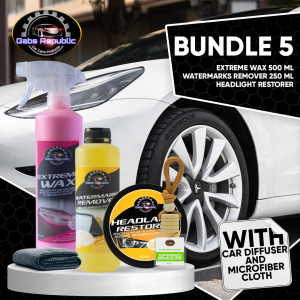 Gabs Package 5 Extreme wax/watermarks remover/headlight restorer/car diffuser/microfiber