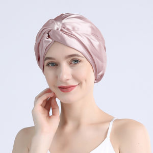 100 Mulberry Silk Turban Bonnets For Women Twisted Sleeping Night Cap 19 Momme Pure Silk Hair Wrap Cap For Curly Ladies Headwrap2026