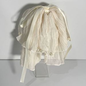HUAGUES Sweet Chiffon Hair Grab Large Bow Retro Hair Accessory Headwear Adjustable Pleated Bow Hair Claw Holiday Style