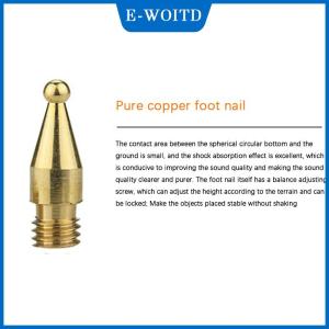 【E-WOITD】 1ชุดลำโพงแหลมสำหรับลำโพง Hi-Fi ฟุตยืนด้ายทองแดงฟุตลำโพงฟุต shock absorption copper Feet