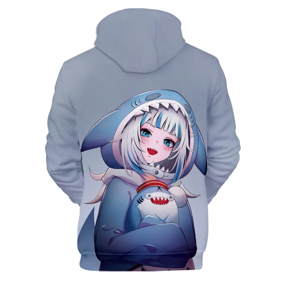 Hololive English VTuber Gawr Gura Hoodie 3D Fashion Fall Winer
