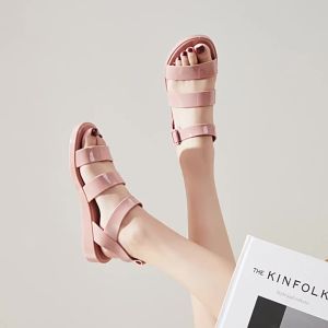 [Free Shipping] New Versatile Flat Sandals For Women Summer Fashion Korean Style Crystal Jelly Shoes Casual Beach Shoes Clogs