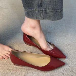 [Free Shipping] WomenS New Pointed-Toe Flats Black Shallow-Toe Shoes Versatile With Inner Height Increase Suitable For Commuting In Spring And Autumn 2026