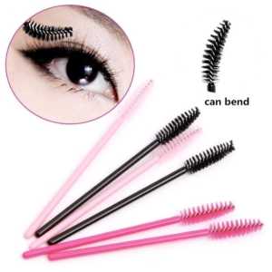 Mascara Wand Sisir Kuas Sikat Eyelash Extention Bulu Mata Spoolers Makeup Tool Kit 50 pcs-BOS