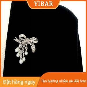 YIBAR Sang Trọng Zircon Ngọc Trai Bowknot Tua Thời Trang Trâm Pins Đối Với Phụ Nữ Sáng Tạo Handmade Phù Hợp Với Corsage Pins Quần Áo Phụ Kiện Quà Tặng