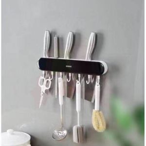SyokSyok ECOCO Wall-mounted Knife Holder Multifunctional Knife Holder Kitchen Supplies Punch-free Kitchen Knife Holder Rack (35CM lenght)