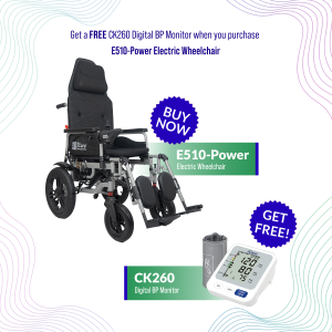 iCare E510-Power New Model Heavy Duty Reclinable Electric Wheelchair