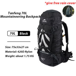Naturehike 70L mountaineering backpack outdoor hiking camping large capacity nylon lightweight backpack with Rain Cover