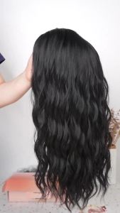 Ống tóc ngắn gợn sóng cho nữ tóc bob đen trông tự nhiên tóc tổng hợp phần giữa tóc giả có ren phía trước phù hợp cho các kiểu tóc hàng ngày  45.72  Cm