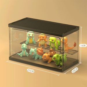Akrilik Display Box Reangle Pop Mart Dan Figure Transparent Storage Display Box  Transparan Lemari Pajangan Kabinet Tahan Debu Rak
