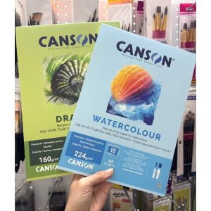 Sổ Vẽ Canson 160gsm / 224gsm CHÍNH HÃNG | Giấy Mỹ Thuật Luyện Vẽ Chì Marker Màu Nước Gouache A5/A4