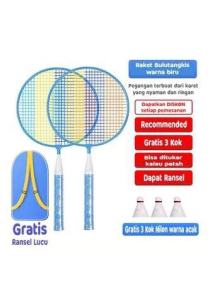 [Gratis Tas]Mainan Raket Bulutangkis Anak Untuk Usia 3-12 Tahun Untuk TK SD Tersedia 2 Jenis