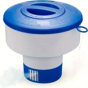 OUREAL 7 Inch Pool Floating Dispenser Floating Design Adjustable Flow Vents Pool Floater Enduring ABS Chemical Dispenser