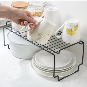 TEN Stackable Kitchen Shelving Iron Saving Space Seasoning Storage Rack Multi-purpose Double-Layered Kitchen Organizer Rack Kitchenware