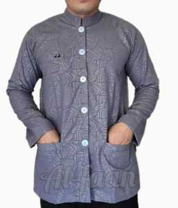 Baju Koko Motif Mandarin Lengan Panjang Terbaru 2024 - Kerah Bulat Ukuran S/M/L/XL