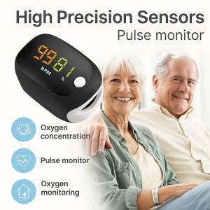 【Accurate Real-Time Readings】 Fingertip Pulse Oximeter Portable Health Tracker Home Oxygen Monitor Track Blood Oxygen And Heart Rate Instantly Avoid Clinic Visits