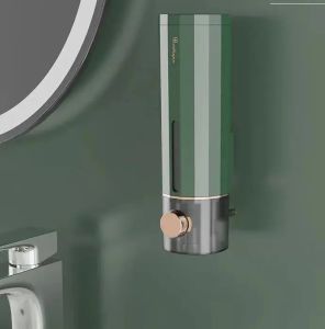 เครื่องจ่ายสบู่เหลวแบบไม่เจาะ เจลล้างมือติดผนัง เครื่องจ่ายแบบกด Home Hotel เจลอาบน้ำแชมพูกล่องติดผนัง