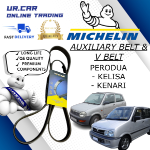 MICHELIN PERODUA KELISA  KENAR AUXILIARY BELT & V BELT AIRCOND BELT 2265 / ALTERNATOR BELT APK 715 / POWER STEERING BELT 3PK 515