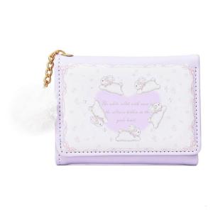 Lovely Purse PU Leather Change Purse Trifold Wallet Short Purse Holder Cartoon Rabbits Wallet for Travel