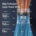 BINLU Portable Mini Fan Rechargeable Turbo | LED Battery Display High Speed Cooling USB Charging Lightweight Travel Office Home Philippines | Compact Strong Wind Long Lasting Battery - Electricfan Rechargeable. 