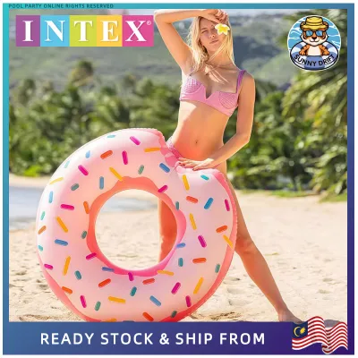 Intex : 56265 Rainbow Donut Inflatable Pool Swim Tube