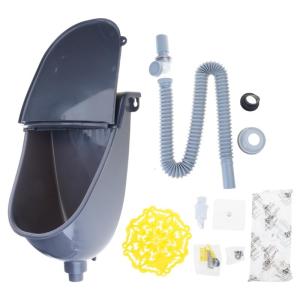 Wall Mounted Bathroom Urinal Spill Proof Flushing Urine Diverter Toilet With Hose for Small Space Easy to Install