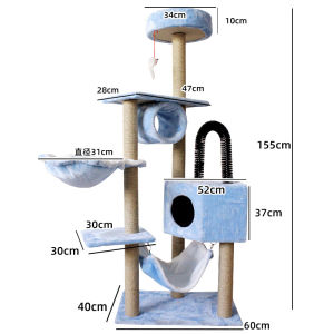 Cat Tree Height Premium Large 155cm Cat Scratcher Climbing Condo House Toy Tower High Quality