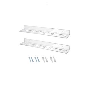 Clear Wall Mounted Scissor Storage 12 Slot Acrylic Craft Organizers Tool Rack for Home Office Workshop Daily Use